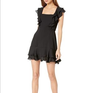 Parker Women's Berlin Short Sleeve Ruffle Silk Mini Dress